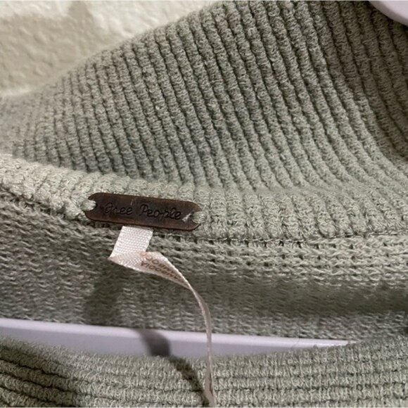 Free People Ottoman Slouchy Sweater Oversized Ribbed Boho Neutral Lounge Chic - Picture 4 of 8